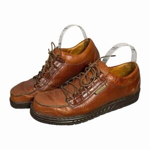 MEPHISTO MATCH Run Off Full Grain LEATHER Brown Walking OXFORD SHOES Mens US 9.5
